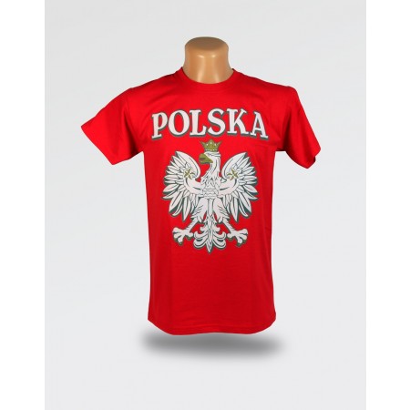 Czerwona koszulka Polska z wielkim orłem