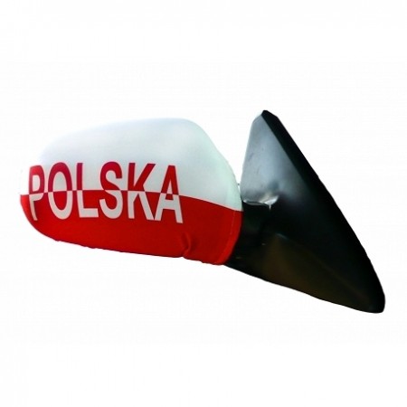 Pokrowiec na lusterka - flaga i napis Polska