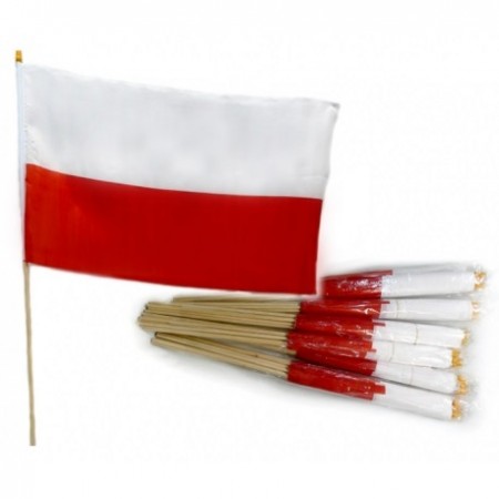 Flaga Polski - chorągiewka - 45/30 cm - 2 sztuki