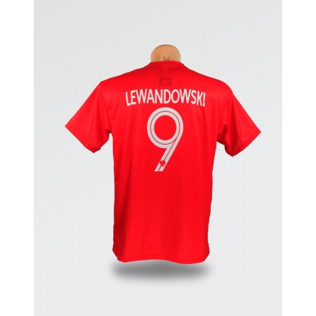 Czerwona dziecięca koszulka Lewandowski