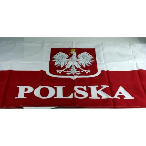 Flaga Polski z orłem 60/90 cm