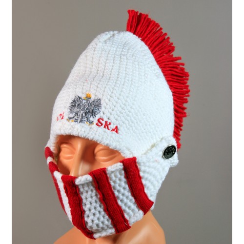 Czapka zimowa biała husar
