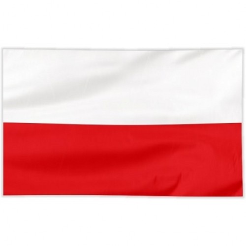 Flaga Polska szyta gładka 100/60 cm