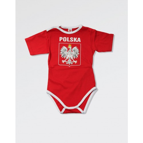 Body dla małego kibica Polski - czerwone duże godlo