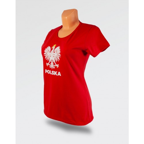 WDK koszulka czerwona z orłem w koronie damska