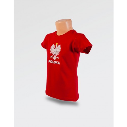 WDK koszulka  czerwona z orłem w koronie dla dziewczynki