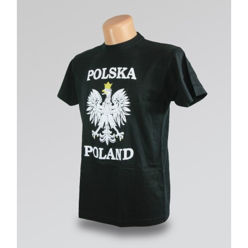 T-shirt Polska orzeł czarny