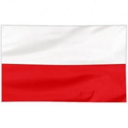 Flaga Polska szyta gładka 120/75 cm