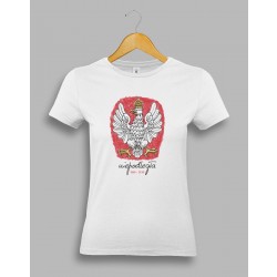 Damska koszulka z orłem, stylizowanym na godło Polski 1918-2018