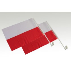 Flagi samochodowe biało-czerwone - 2 szt.