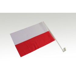 Flaga samochodowa biało-czerwona