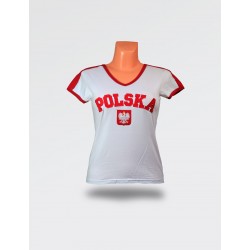 Koszulka damska Polska biała