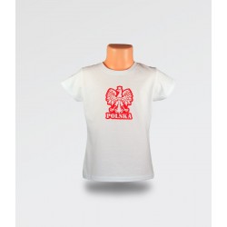 WDK Koszulka dziecięca biała Orzełek dla dziewczynki