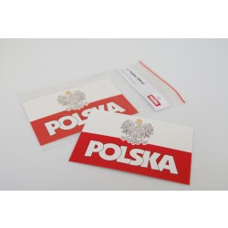 Naklejka Polska ze stylizowanym orłem 110 x 75 mm