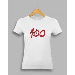 Damska biała koszulka "Niepodległa 100" 