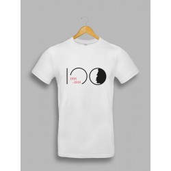 Męska biała koszulka - "Piłsudski 100"