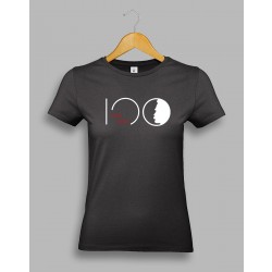 Damska czarna koszulka - "Piłsudski 100"