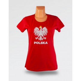 WDK koszulka czerwona z orłem w koronie damska