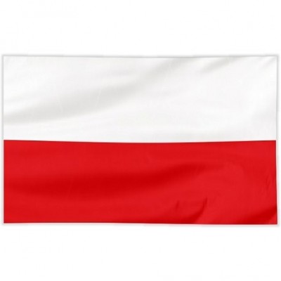 Flaga Polska szyta gładka 100/60 cm