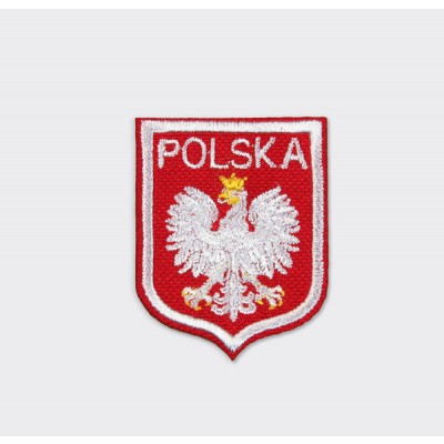 Naszywka Polska orzeł biała lamówka