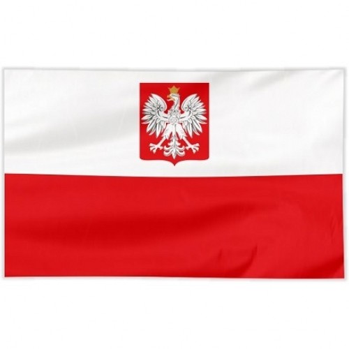 Flaga Polska szyta orzeł 120/75 cm