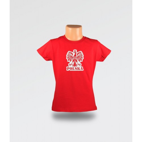 WDK Koszulka dziecięca czerwona Orzełek dla dziewczynki