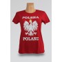 T-shirt damski Polska orzeł czerwona