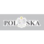 Naklejka Polska 120 x 38 mm nacinana - czarna